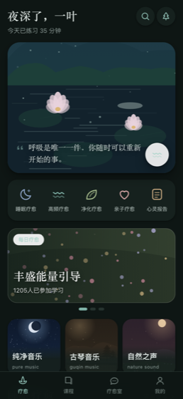 安愈深色模式首页